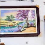 Tranh Bức họa đồng quê đá vụn thạch anh cho mệnh Thổ (2)
