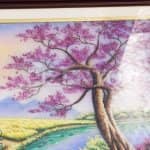 Tranh Bức họa đồng quê đá vụn thạch anh cho mệnh Thổ (4)