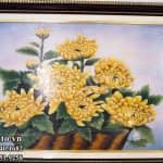 Tranh hoa Cúc Đá vụn thạch anh mệnh Thổ (6)